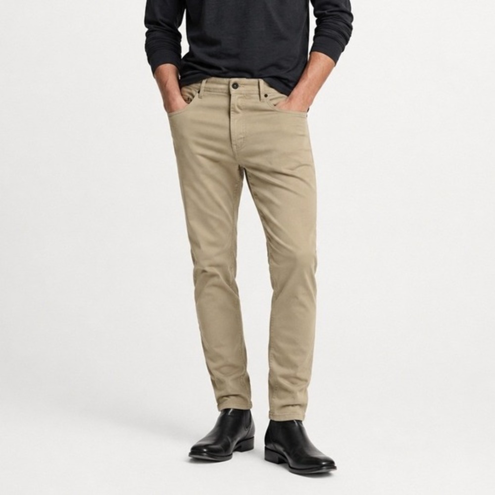 Alesbury Mens Slim Fit Stretch Khaki Pants Tan 38x30 NWT‎